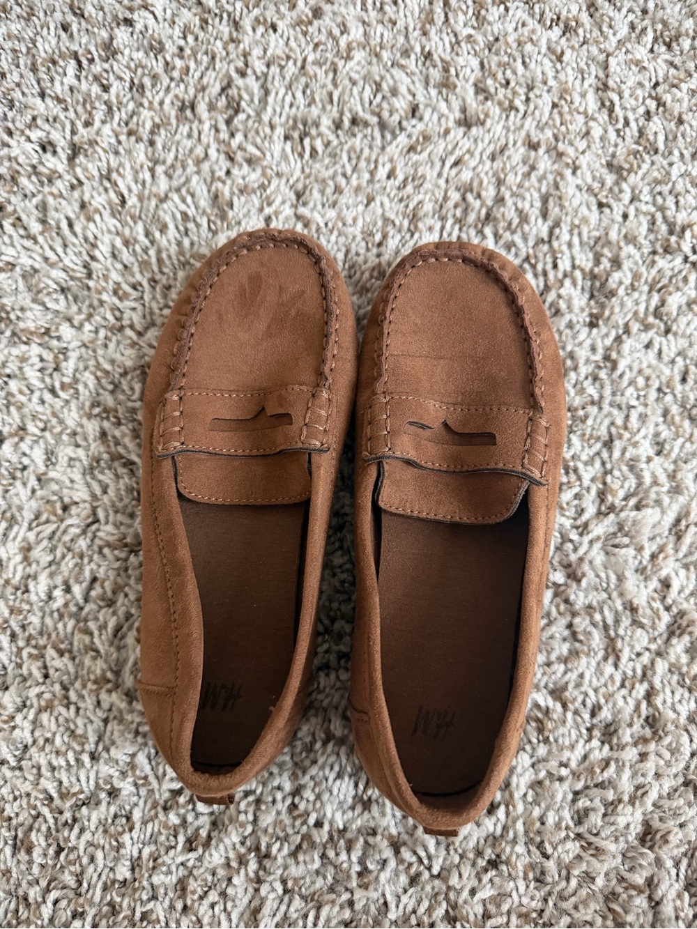 Kids Brown Suede Penny Loafers